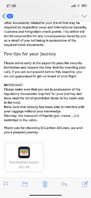 スリランカ航空オンラインチェックイン
