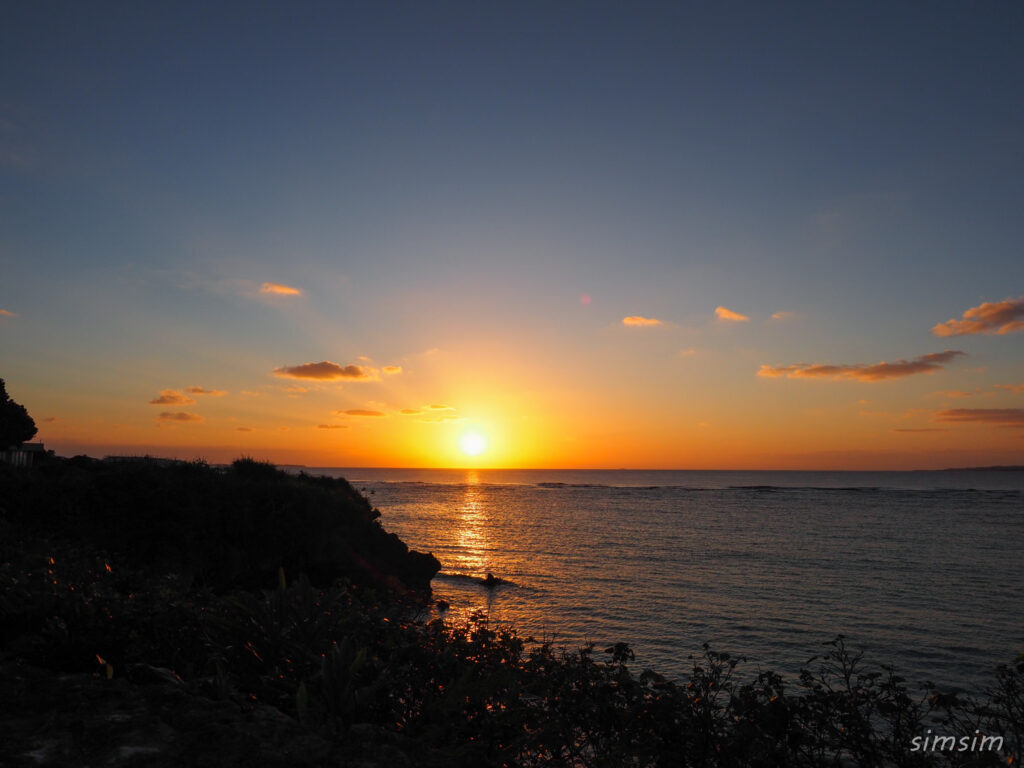 海洋博公園夕陽