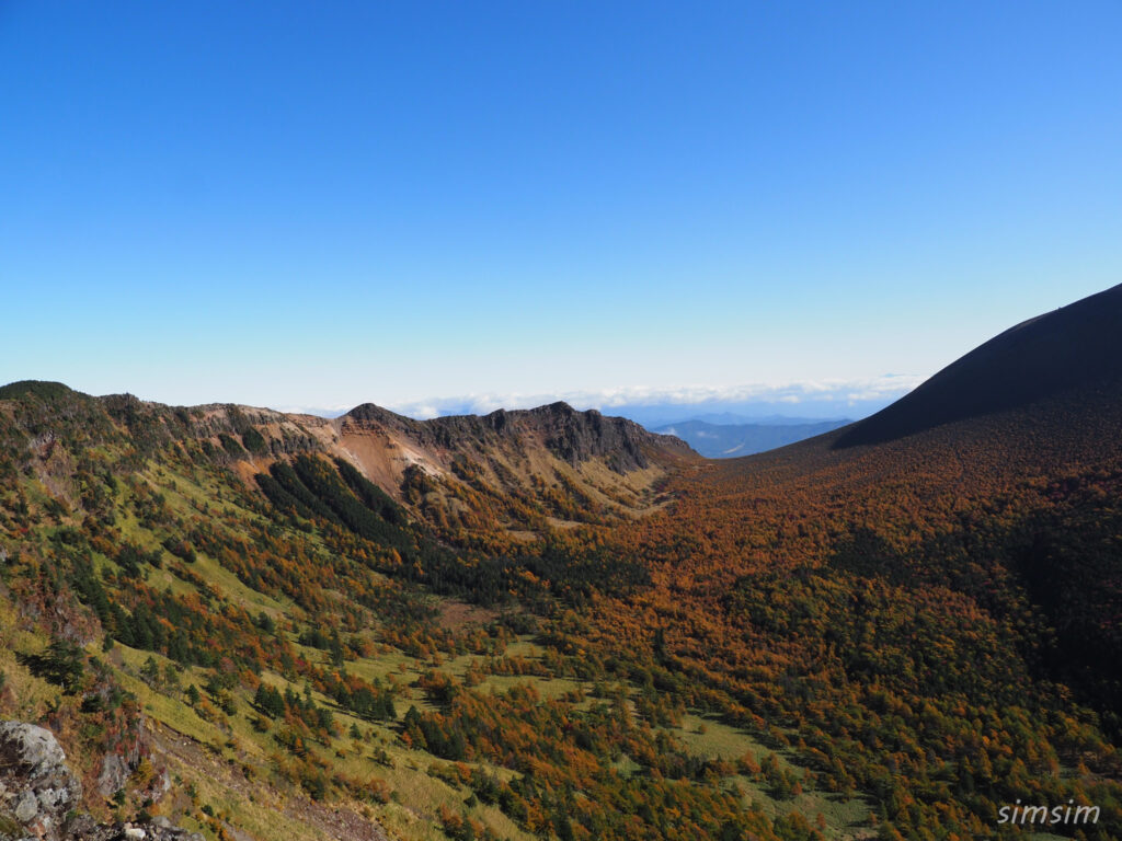 黒斑山登山　外輪山周回コース　トーミの頭