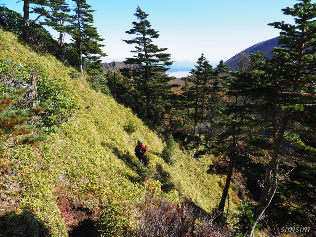 黒斑山登山　外輪山周回コース　草すべり