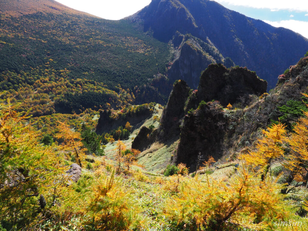 黒斑山登山　外輪山周回コース　草すべり