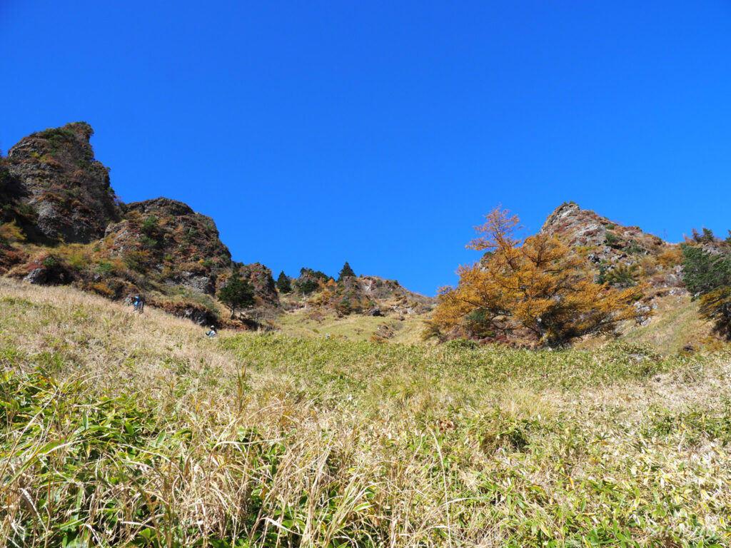 黒斑山登山　外輪山周回コース　草すべり